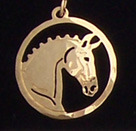 Dressage Horse Pendant on a Chain