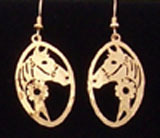 Horse with Ribbon Earrings