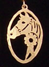 Horse with Ribbon Pendant on a Chain