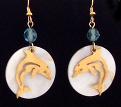 Jumping Dolphin on Mother of Pearl Jumping Dolphin on Mother of Pearl