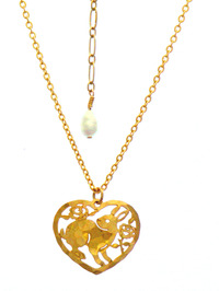 Bunny & Roses Pendant on a Chain
