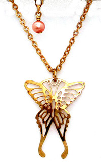 Long Butterfly Pendant on a Chain