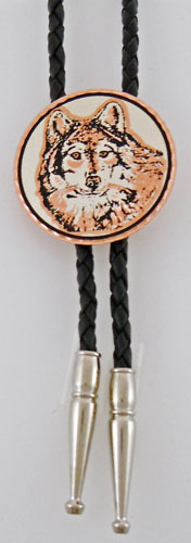Wolf Bolo Tie