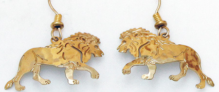 Prowling Lion Earrings