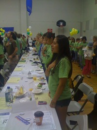 Green and Gold balloons, coincidence? I think not.