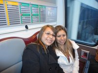 Josie and Ana in the subway