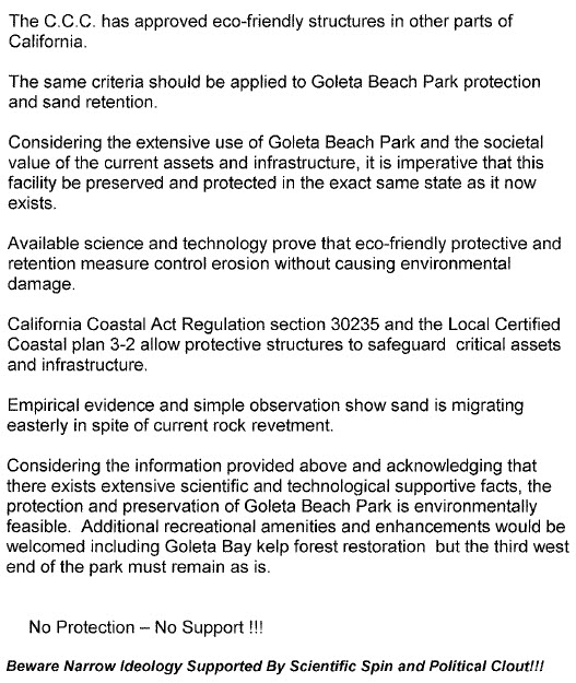 Goleta Beach Park Position Paper
