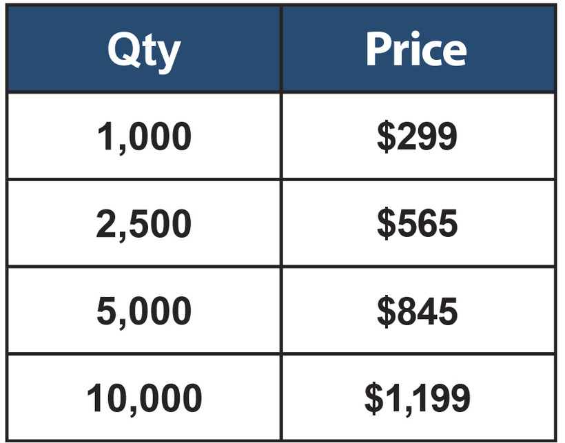 Brochure Pricing