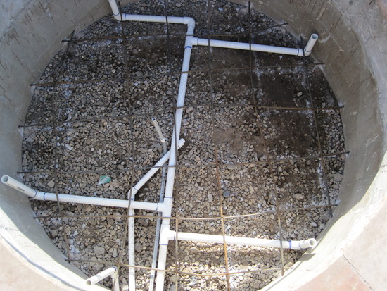 building pebble fountain