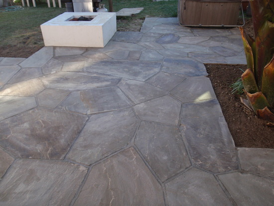 flagstone patio cut joints