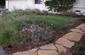 dry sand laid flagstone path