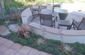 Backyard patio with CA friendly plantings