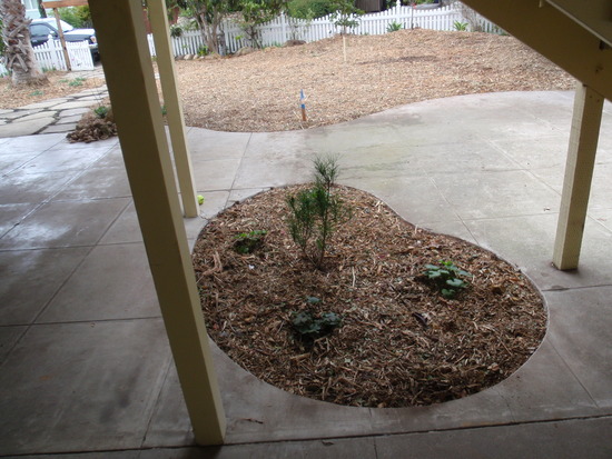 Remodeled concrete slab porch