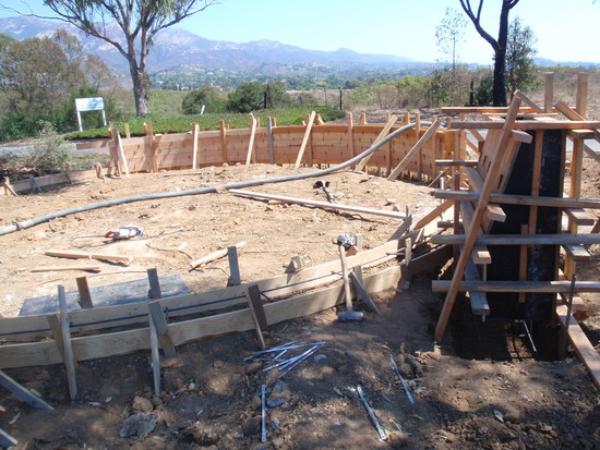 concrete forms and pouring