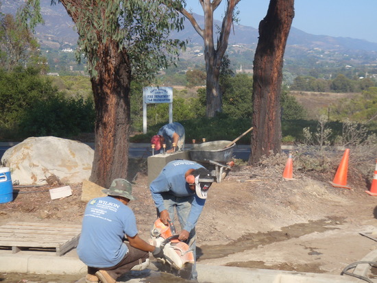 cutting flagstone coping and caps