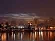 bay night reflection
