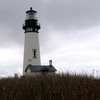 The historic lighthouse at the Yaquina Head Outstanding Natural Area just north of Newport.