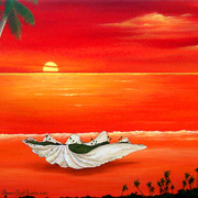 Happy_as_a_clam__acrylic__card