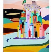 A_scenery_with_a_castle_card