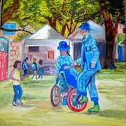 Clowns_in_the_park_-_6-07_14x18_card