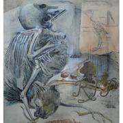 Flat_bird_memorial_-_mixed_media_card