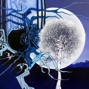 While_dreaming_in_blue_trees_card