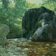 Waterfall_girlish_braids_oil_on_canvas____78_54___card