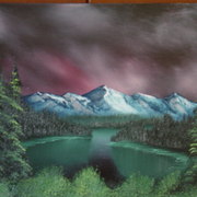 056___mountain_range_at_night___card