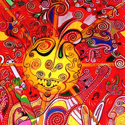 Redbubblemusician_in_the_sun_card