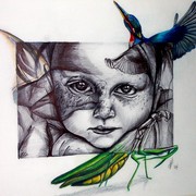 2004__pen___ink__38x48cm___a_girl_s_dream__card