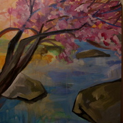 Cherry_blossom_and_stream_4_card