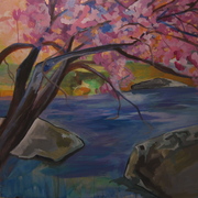 Ugallery_2_cherry_blossom__and_stream_card