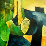 Awadhesh_misra__composition-01_2008_oil_on_canvas__120x120_cms_card