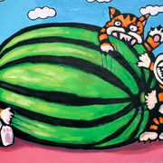 3tigersand1watermelon_card