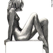 Seatednudesketch_card