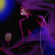 Woman_drinking_card