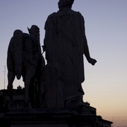 Roman_sunset_silhouette_card
