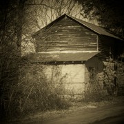 Side_view_of_barn_in_sepia_card