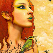 Rainbow_bee_eater-fairy-fantasy_art_card