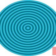 Op_art_bullseye_orange_blue_pale_blue_card