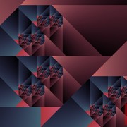 Optical_art_cubist_fractal_one_blue_and_purple_card