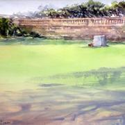 Well_at_girgenti_palace__malta_card