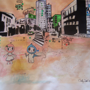 Boy_meets_girl_39x43cm_paint_on_paper_framed__e400_72dpi_card
