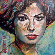 Regina_di_cuori_60x60_mixed_media_795_card