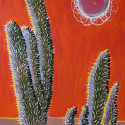 Two_cacti_orange_background_card