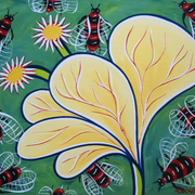 Yellow_flower_with_red_bees_card