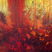 The_hanging_vines_of_southey_wood_-_acrylic_on_canvas_30x40inches_june_2011_card