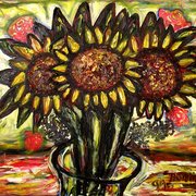 Sunflowersinabouquet_card