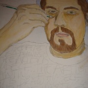 Artist_drawing_himself_card