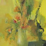 Yellow_bouquet_44x67_1990_tempera_card